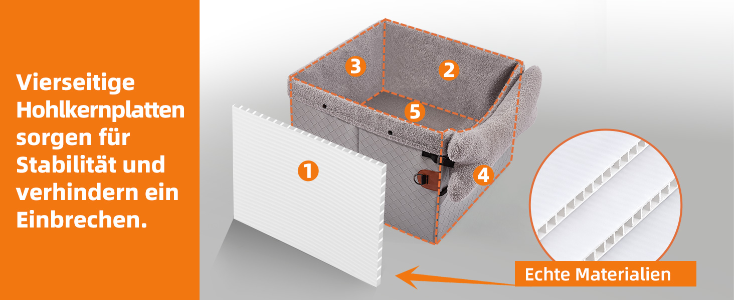 Автокрісло для собак - велике, чорне/сіре, з кишенями та поворотком, для собак середніх та великих порід