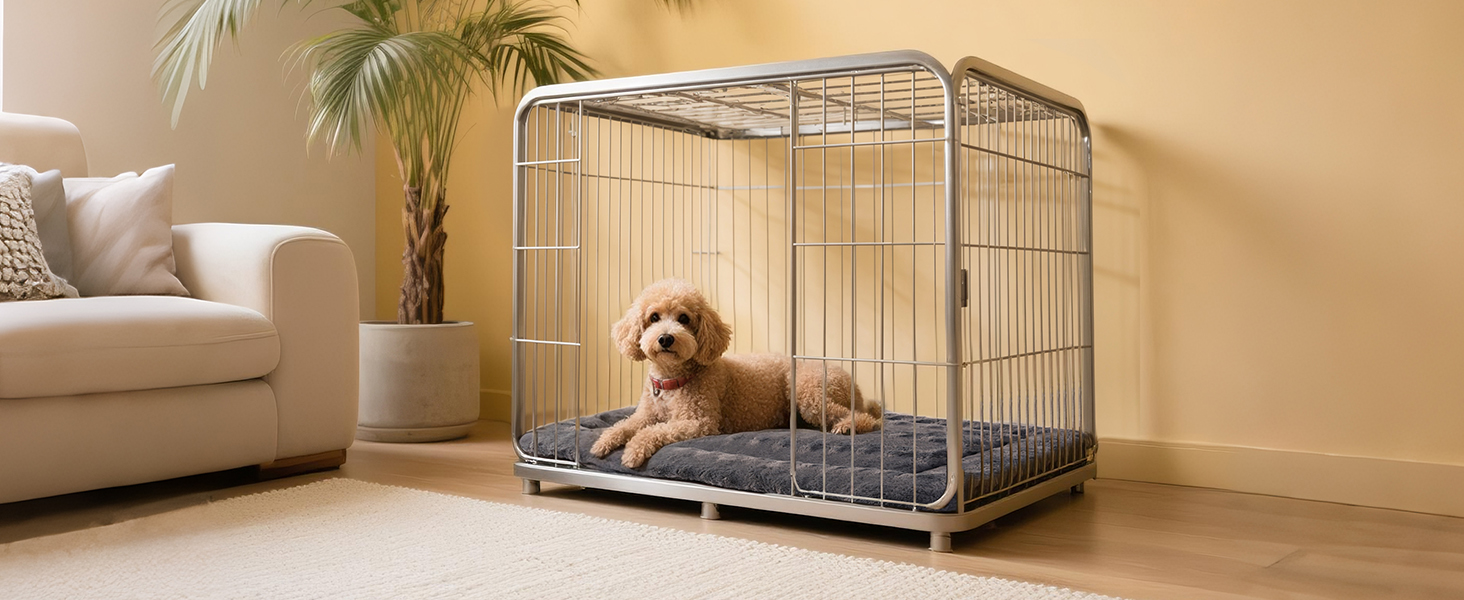 М'яка лежанка для собак Mora Pets: зручна та миюча підстилка для маленьких, середніх та великих собак, 74 x 46 см, бежева