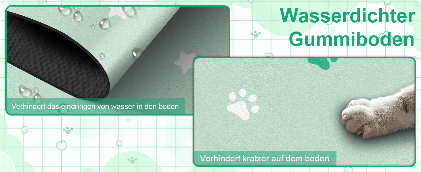 Килимок під миску для собак Bleswin, 30x50 см, водопоглинаючий, антиковзкий, коричневий