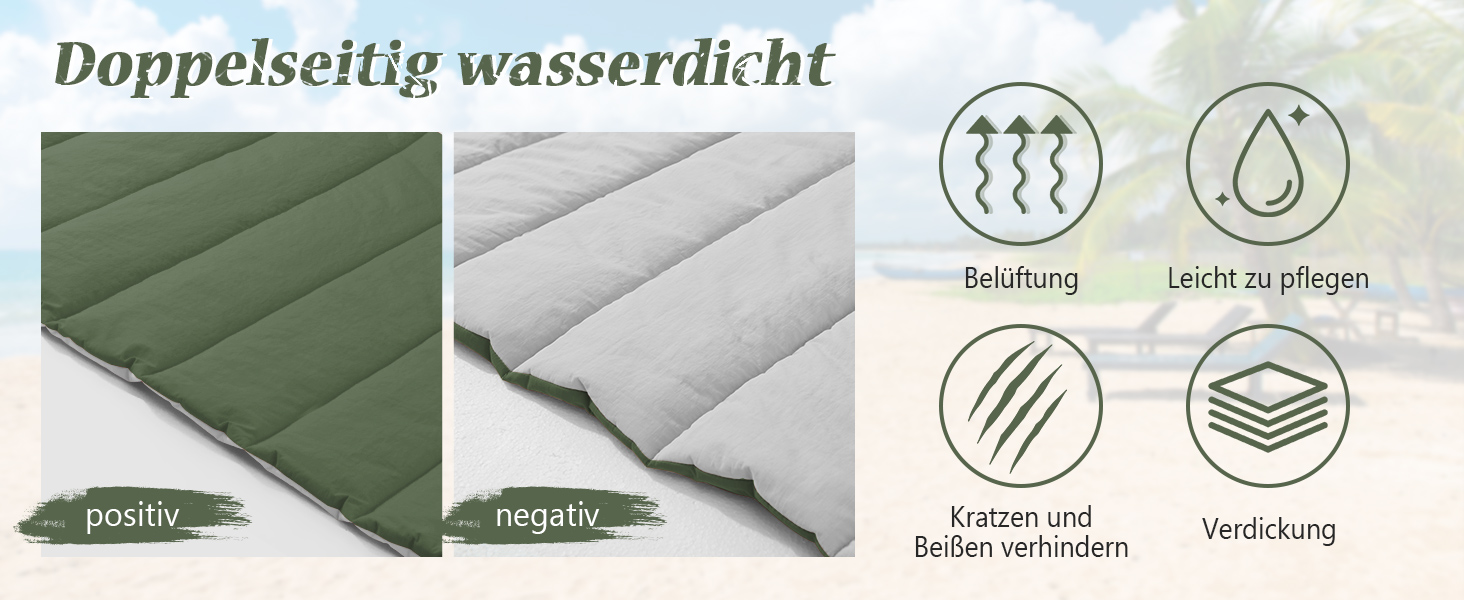 Килимок для собак UNIKOME: неслизький, антистатичний, миючий, 110x68 см (зелений+сірий)