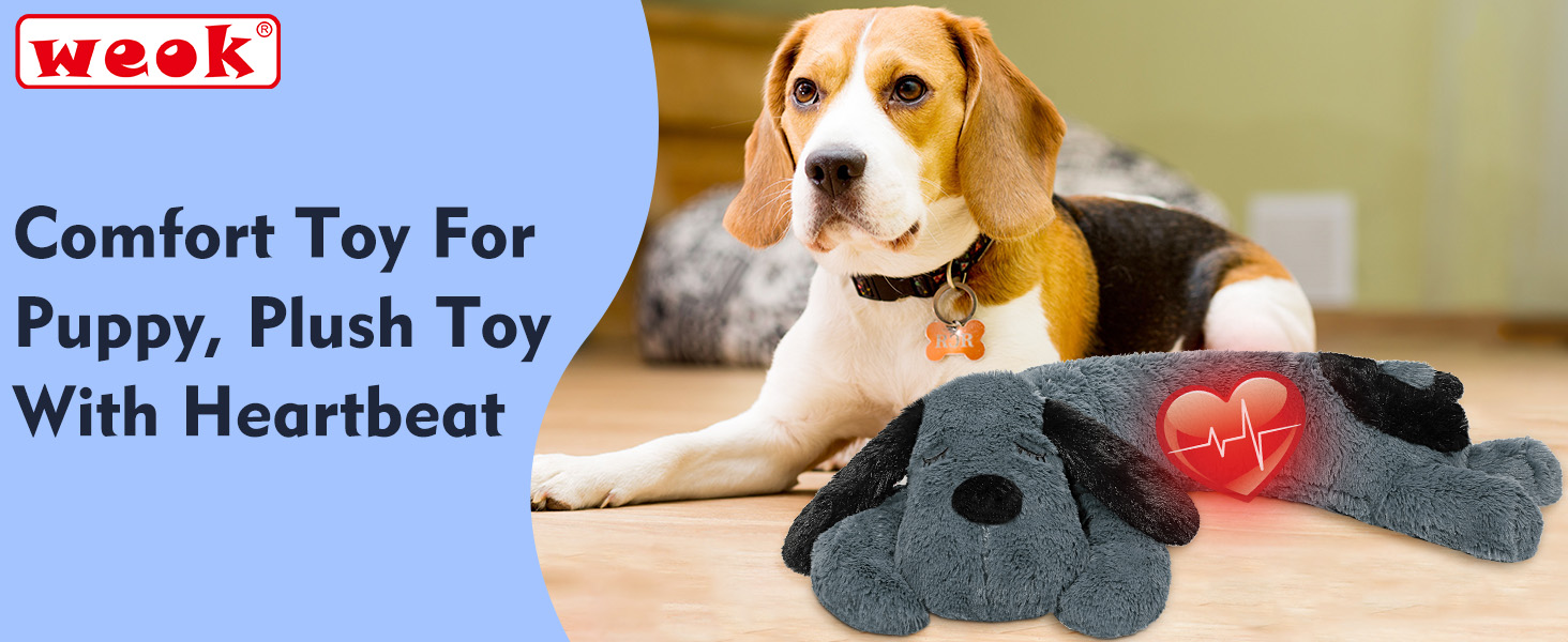 Іграшка-сердечко для собак WEOK: зручне крісло-м'ячик для зняття тривоги, допомога у засинанні, для середніх собак, сірий колір