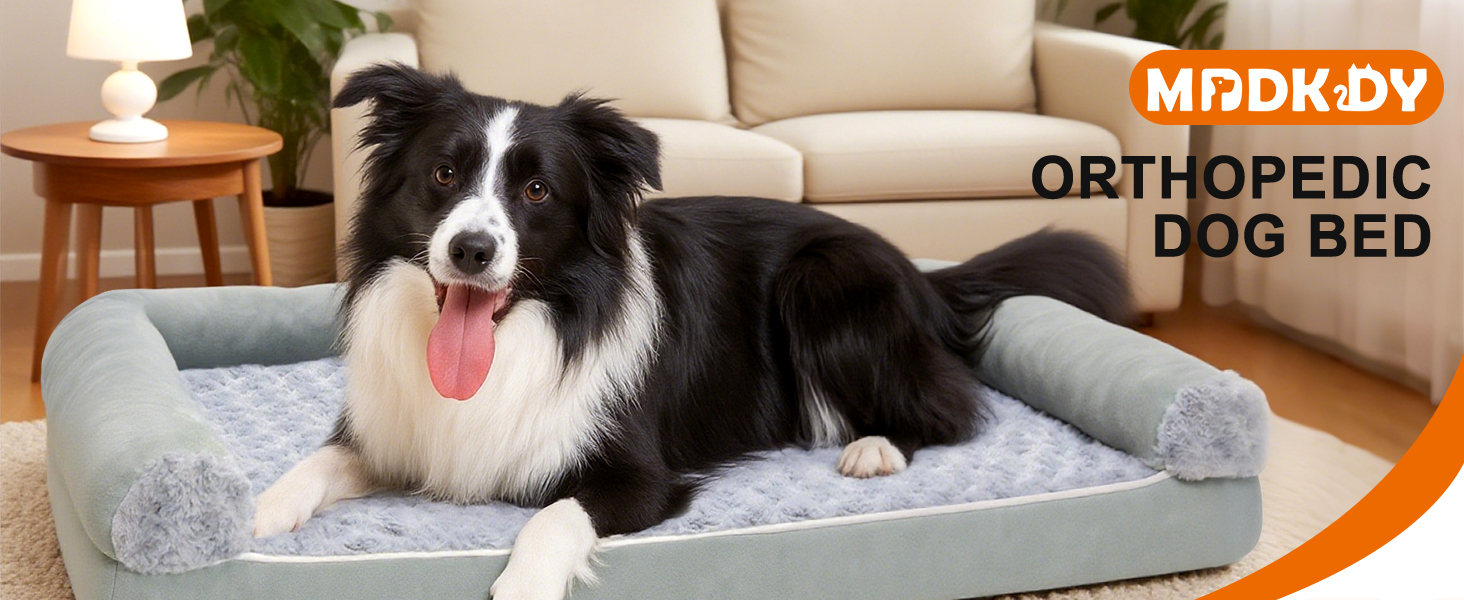 Ортопедичне ліжко для собак 90x65x18 см, сірого кольору - зручне собаче ліжко з бортиками, м'який дизайн з рожевими квітами, знімний та пральний чохол, неслизьке та водонепроникне покриття, підходить для собак середніх розмірів (L 90 x W 60 x H 18 см)