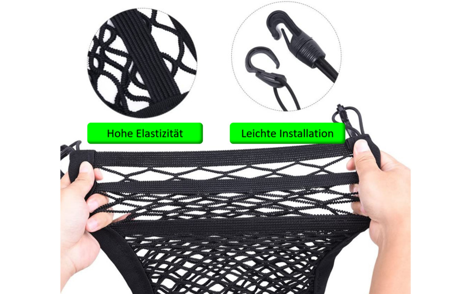 Сітчаста перегородка для собак у машину, універсальна для передніх сидінь, з 2 кишенями для зберігання