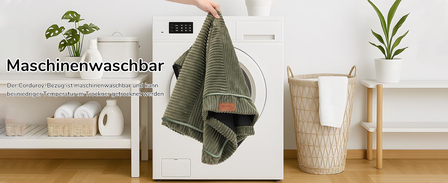 Ортопедичне ліжко для собак FUKUMARU - 91x56x9 см, зелене, з водонепроникним шаром, м'яке, антиковзне. Ліжко для собак, килимок, матрац