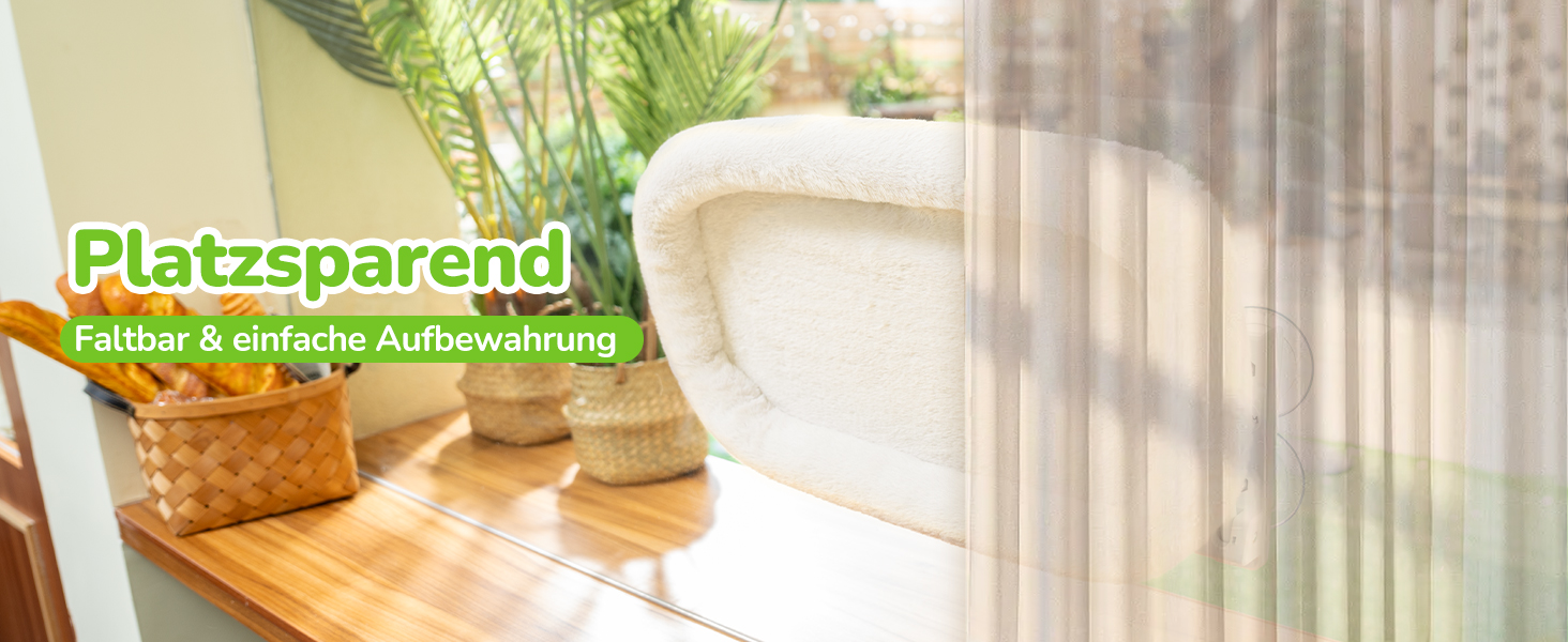 Кішка-гамак CATISM для вікна з подушкою, 52x30 см, до 20 кг, бежевий