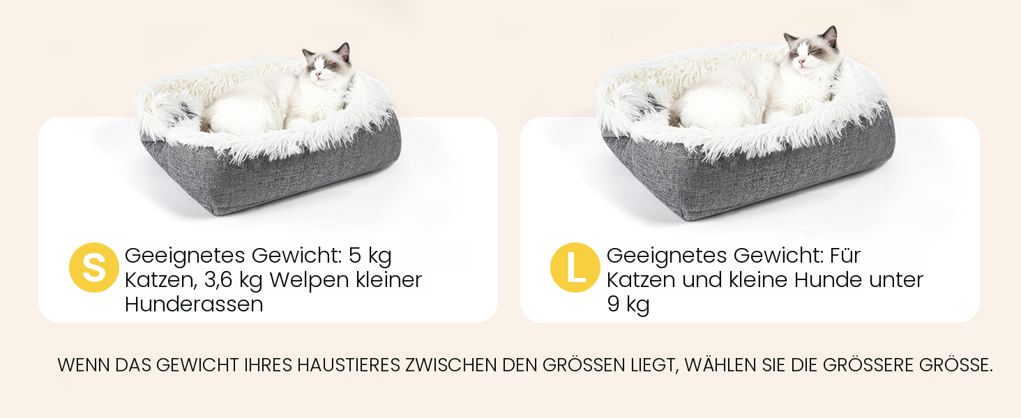 М'яке ліжко для котів, 60x45 см, плюшеве, для котів та маленьких собак, 2 в 1, тепле гніздо, ліжко-мішок, ковдра для котів, миється, розмір 91x71x3 см