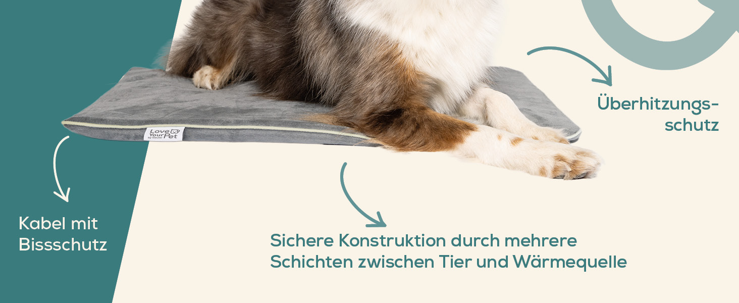 Електричне лежанка Beurer Kira для собак та котів, 65x50 см. З таймером, кучельна, водонепроникна, миється при 30°C