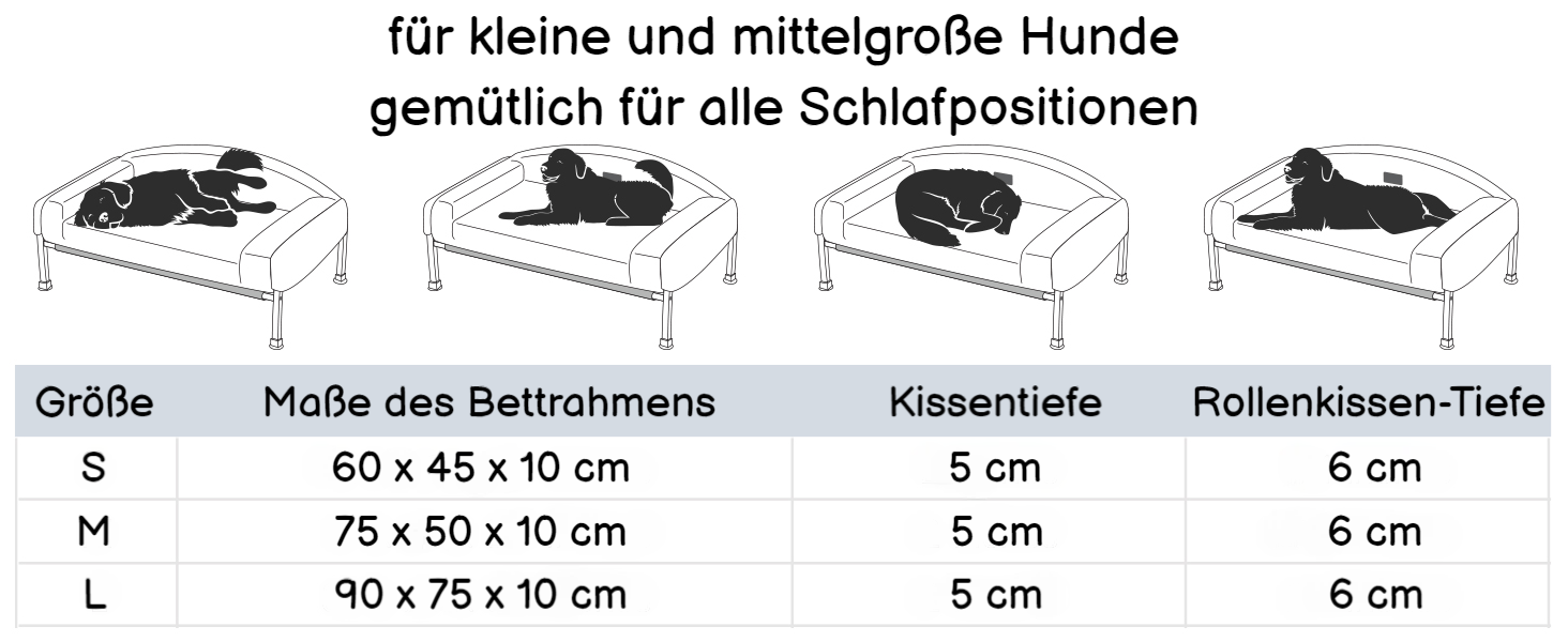 Ліжко для собак Veehoo - зручне диванчик для маленьких собак з ортопедичним матрацом, антиковзаючі ніжки, 60x45x10 см, білий