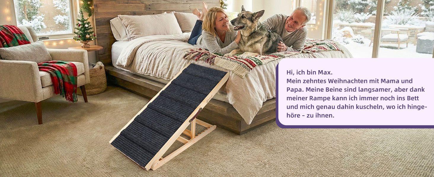 Рампа для собак Extra Lange, 190 см: стабільна авторампа для великих собак, для SUV, комбі та автодому, до 90 кг