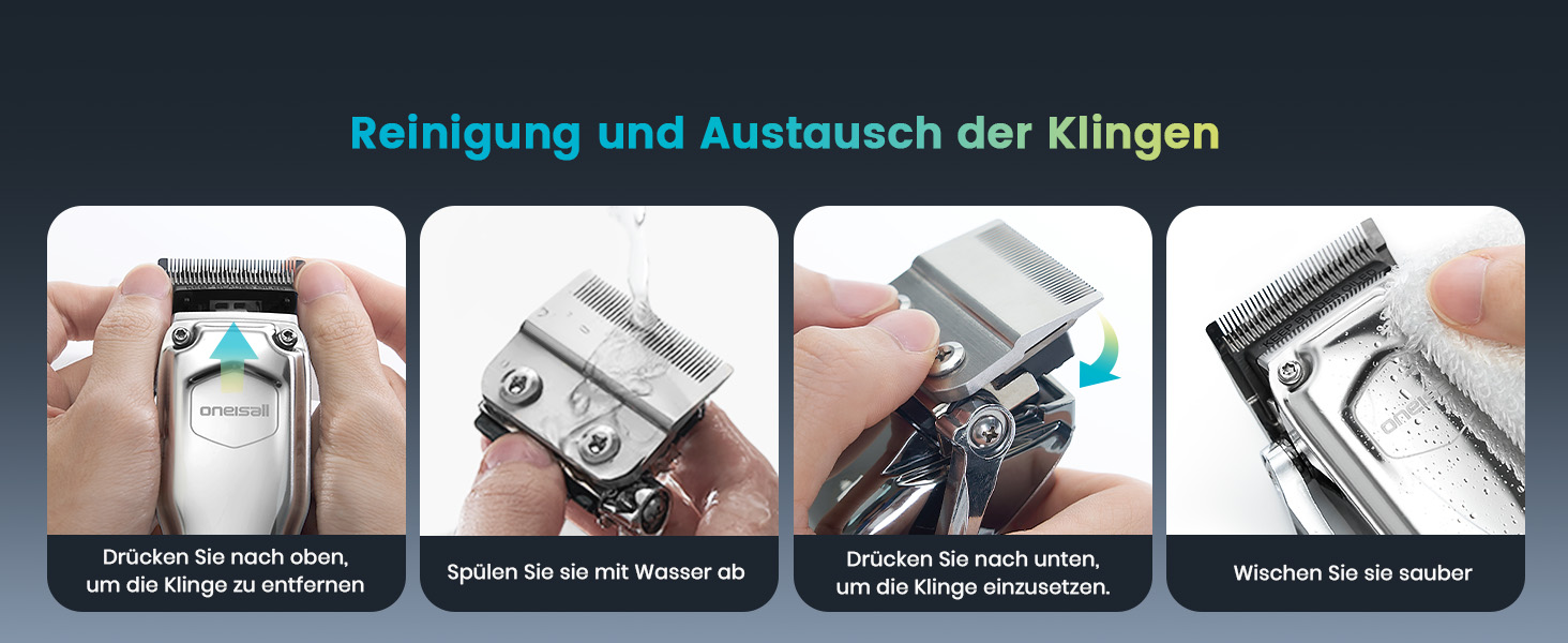 Машинка для стрижки собак з довгим та густим хутром Oneisall Profi Leise: професійна модель з нержавіючою сталею, для собак, котів та коней, час роботи до 4 годин