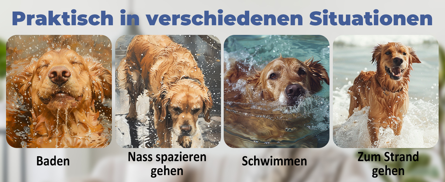 Рушник для собак з мікрофібри, халат для собак середніх та великих порід, швидковисихаючий, халат для собак з клямками (темно-синій XXL 2XL)