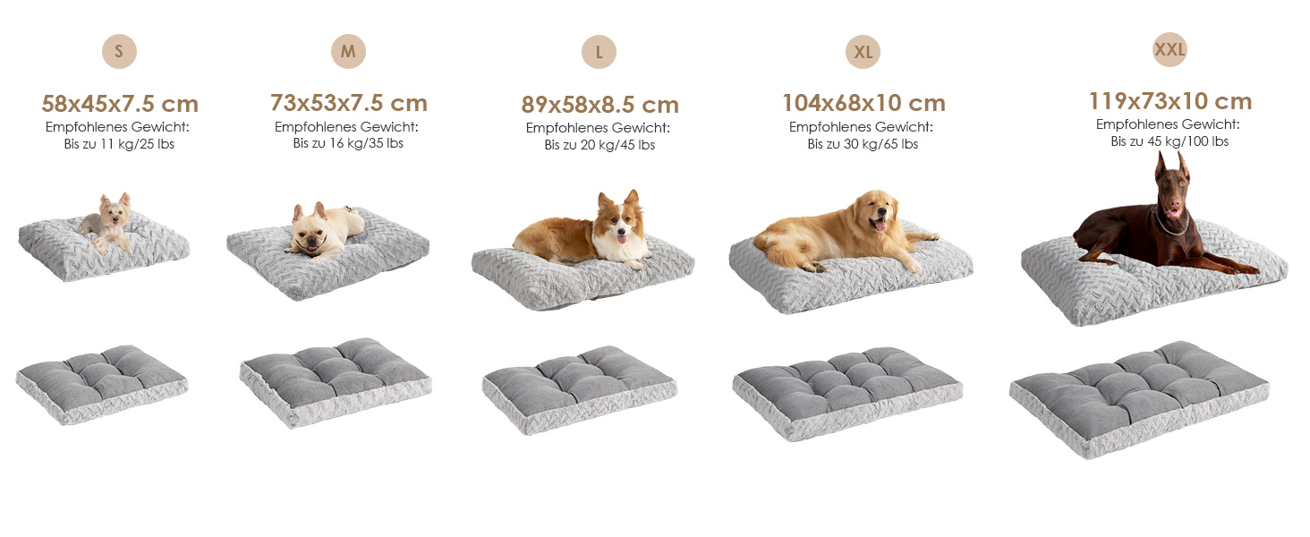 Килимок для собак великих порід, 104x68 см, XL, з штучним хутром та льоном, сірий, 104 x 68 x 10 см