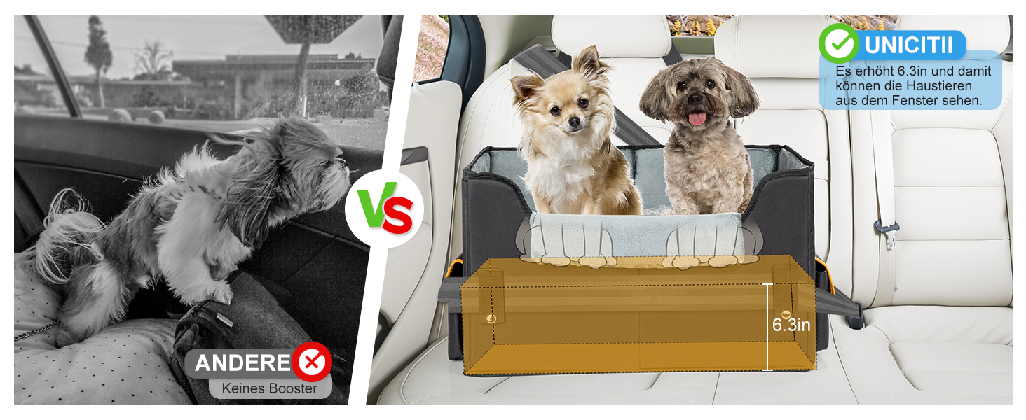 Автомобільний лежак для собак - чорний, 20 кг, M - універсальний, для переднього та заднього сидіння