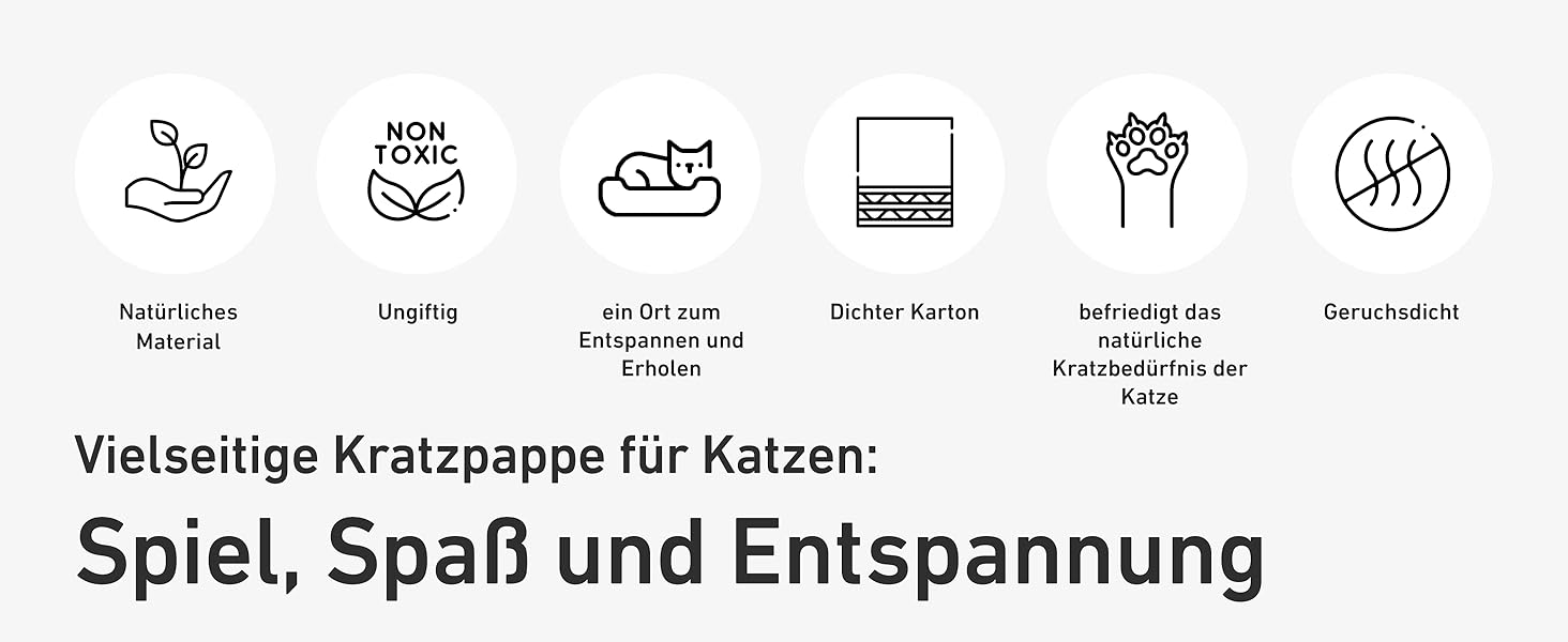 Casa Pura Килимок-книжка для котів з картону, 25 x 40 x 15 см - ідеально для точіння кігтів, ігор та відпочинку