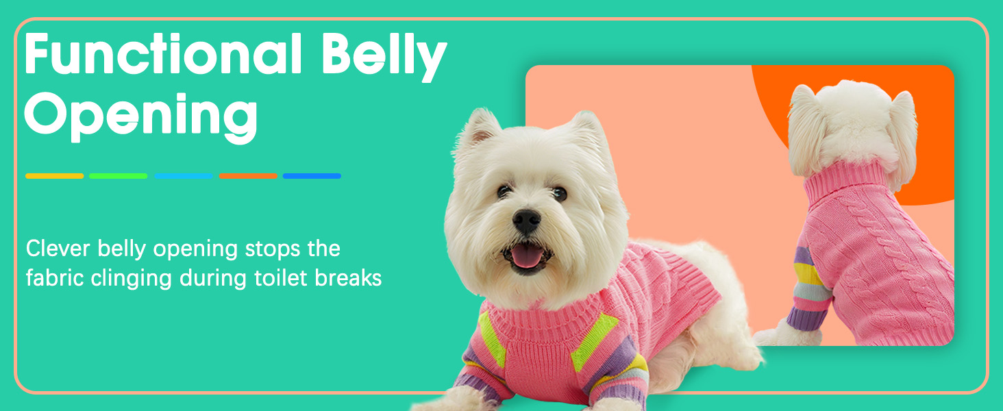 Пуловер для собак середнього розміру OUOBOB, теплий в'язаний зимовий пуловер з отвором на животі, еластичний светр для Бостон Тер'єрів та Французьких Бульдогів, L, Синій