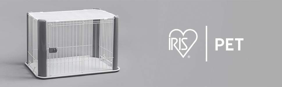 Клітка для собак IRIS, чорна, з дроту