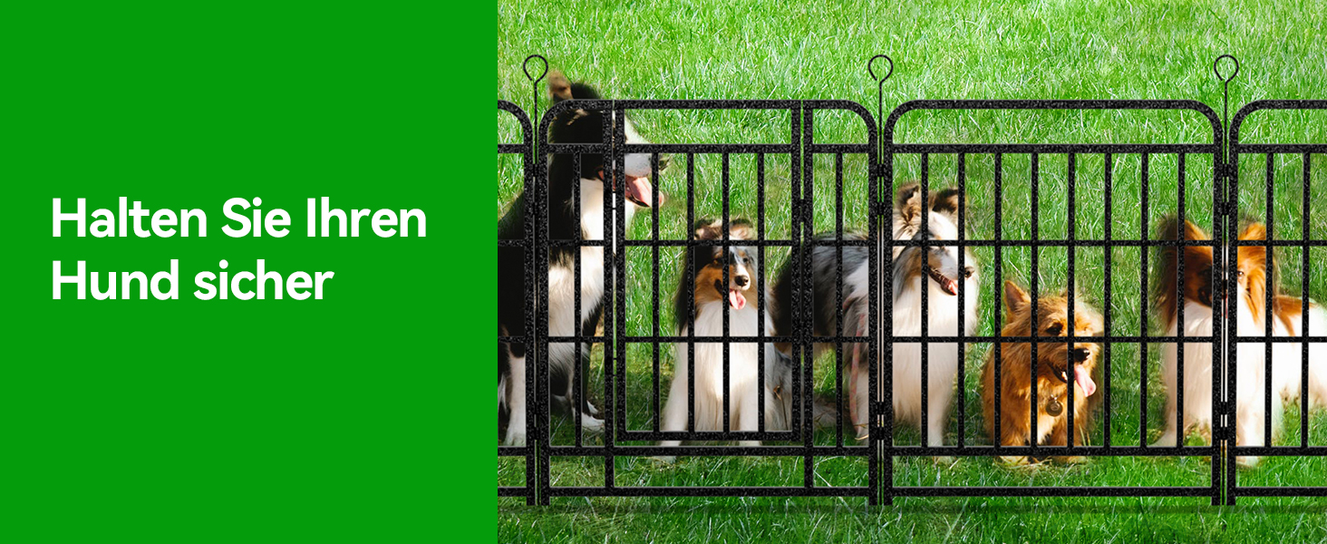 Кіягро вольєр для цуценят 544см, 100см висотою, 8-секційний розкладний вольєр для тварин з дверима, вольєр для собак, котів, кроликів, для саду, без інструментів, 8 секцій