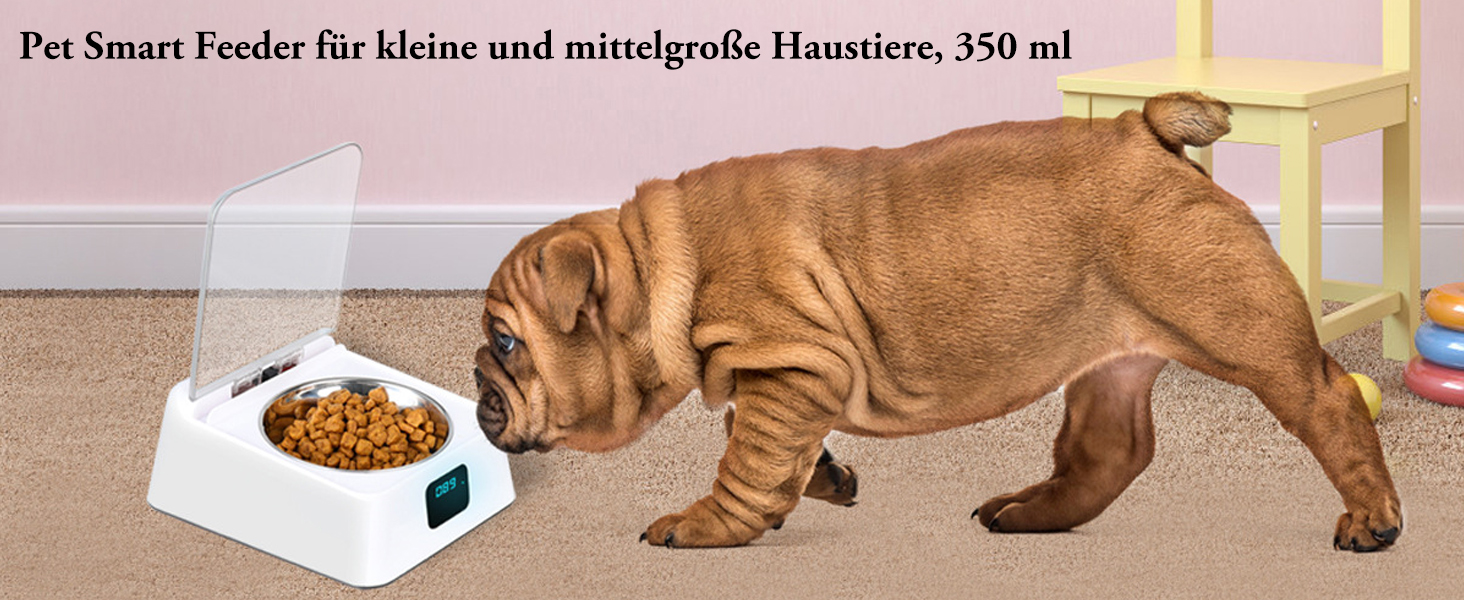 Автоматичний годівниця для собак та котів Pet Smart Feeder, 350 мл, відкрита кришка, перезаряджувана
