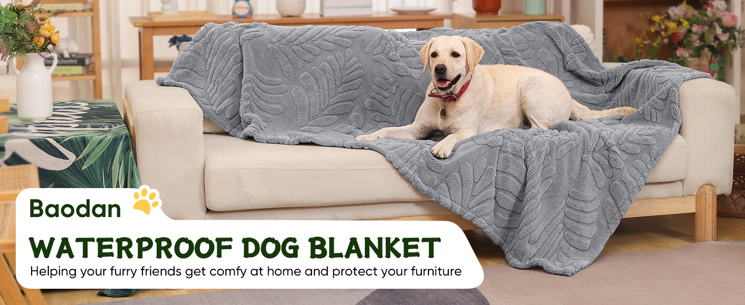 Водонепроникний плед для собак Baodan, 73x100 см, миючий флісовий плед - м'який, теплий та затишний. Ідеально підходить як підстилка для домашніх тварин на ліжко, диван та крісло, Бежевий колір