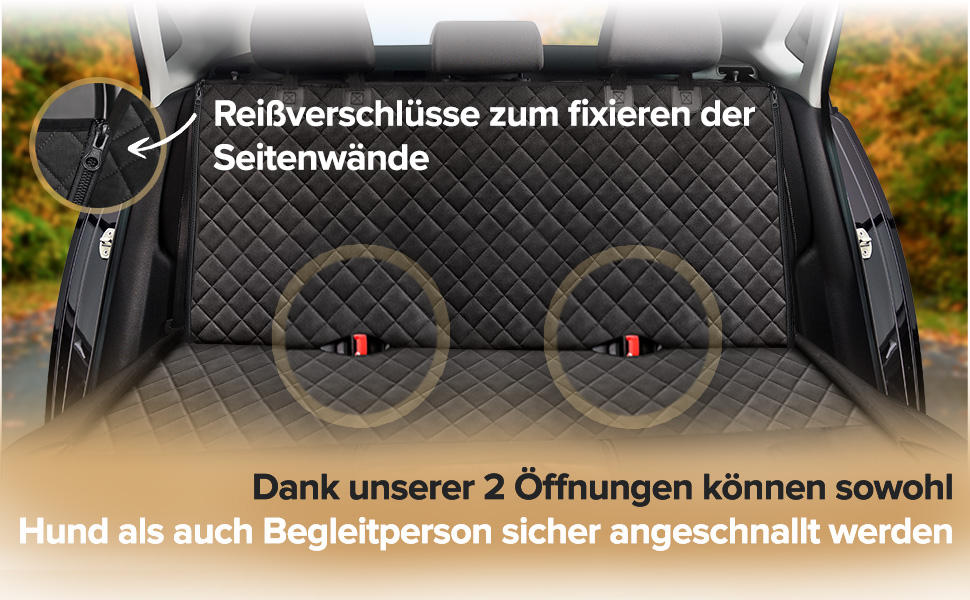 Захисна автомобільна накидка для собак HELDENWERK: водовідштовхувальна, стійка до подряпин, універсальна, з боковим захистом та оглядовим вікном