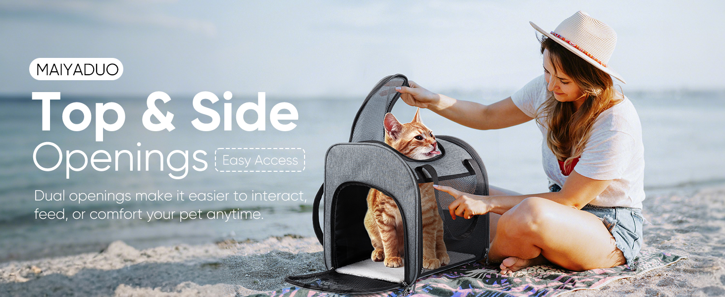 Рюкзак-переноска для котів з сітчастим вікном - складаний переносник для котів та маленьких собак (4-8 кг) з надійною застібкою-блискавкою, страхувальний поводок, ідеальний для подорожей та прогулянок