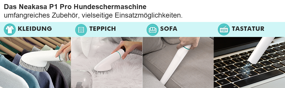 Машинка для стрижки собак Neakasa P1 Pro з пилососом, тиха машинка для собак та котів, професійний набір для грумінгу домашніх тварин, електричний триммер для собак з 5 аксесуарами, білий
