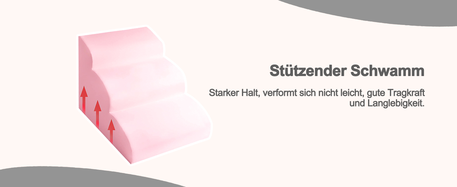 Сходинка для собак Galatée: м'яка, зручна, знімний чохол на блискавці, для легкого підйому, сірого кольору