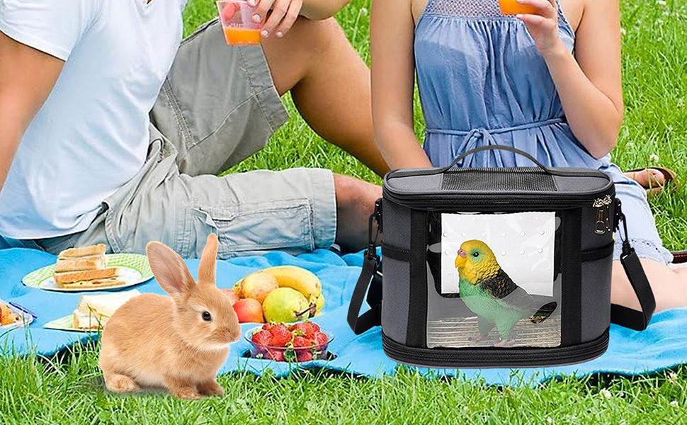 Транспортний бокс Vogel для подорожей: переноска для папуг, переноска на плечі для хвилястих, корел та інших папуг з дихаючою конструкцією, великий розмір