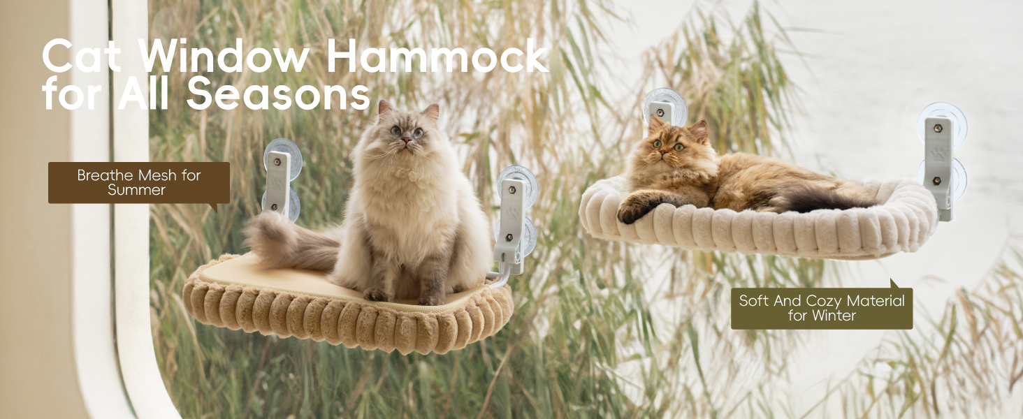 Лежанка для котів на вікно EDAGNY: гамак з м'яким знімним чохлом, сталевий каркас, до 18 кг (зелений, M)