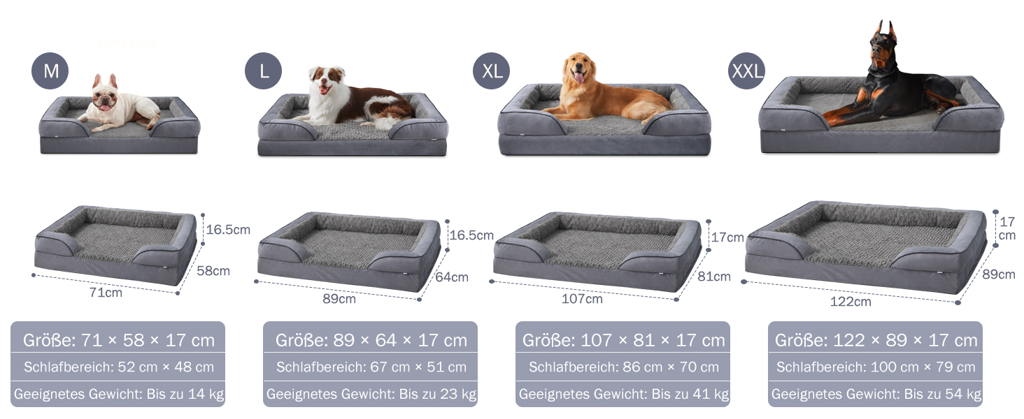 Ортопедичне ліжко для собак JOEJOY XXL, коричневе, 122x89x17 см. Знімний вологостійкий наповнювач, ліжко для котів та собак.