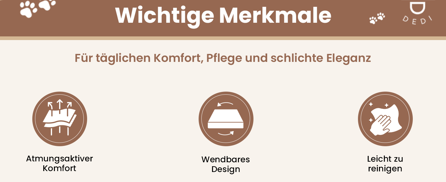 Килимок для собак та котів PetMat з органічної бавовни, 40,6 x 61 см, двосторонній, безшовний, м'який 3D-в'язаний, для лежанок, бежевий