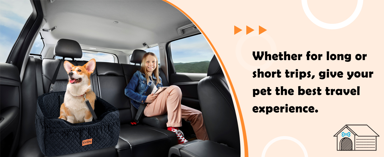 Автокрісло для собак маленьких порід, чорне. Знімне, миється, з підстаканниками та ременем безпеки. До 11,3 кг