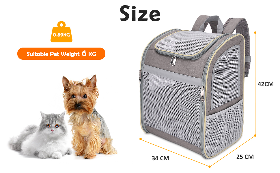 Рюкзак-переноска для собак та котів ALLSOPETS, сірий, з безпечним ременем та світловідбиваючими смугами