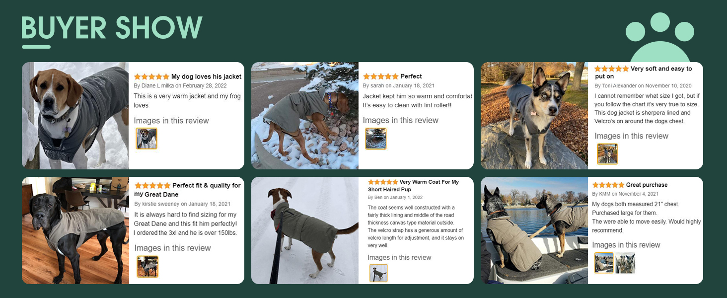 Зимовий теплий одяг для собак Kuoser: водонепроникний та вітронепроникний жилет з відбиваючими елементами, XS-3XL (обхват грудей 50-65 см)