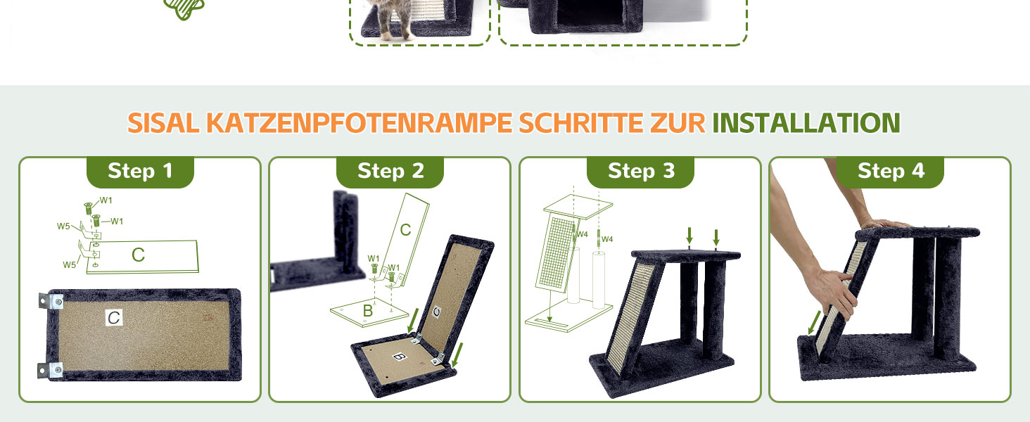 Дерево для котів Globlazer з міцною основою, 2 будиночки, поворотний на 90°, платформа з м'яким покриттям, когтеточка з сизалю, іграшки для котів, велике дерево для котів, дорослих котів та кошенят (XL, темно-сірий)