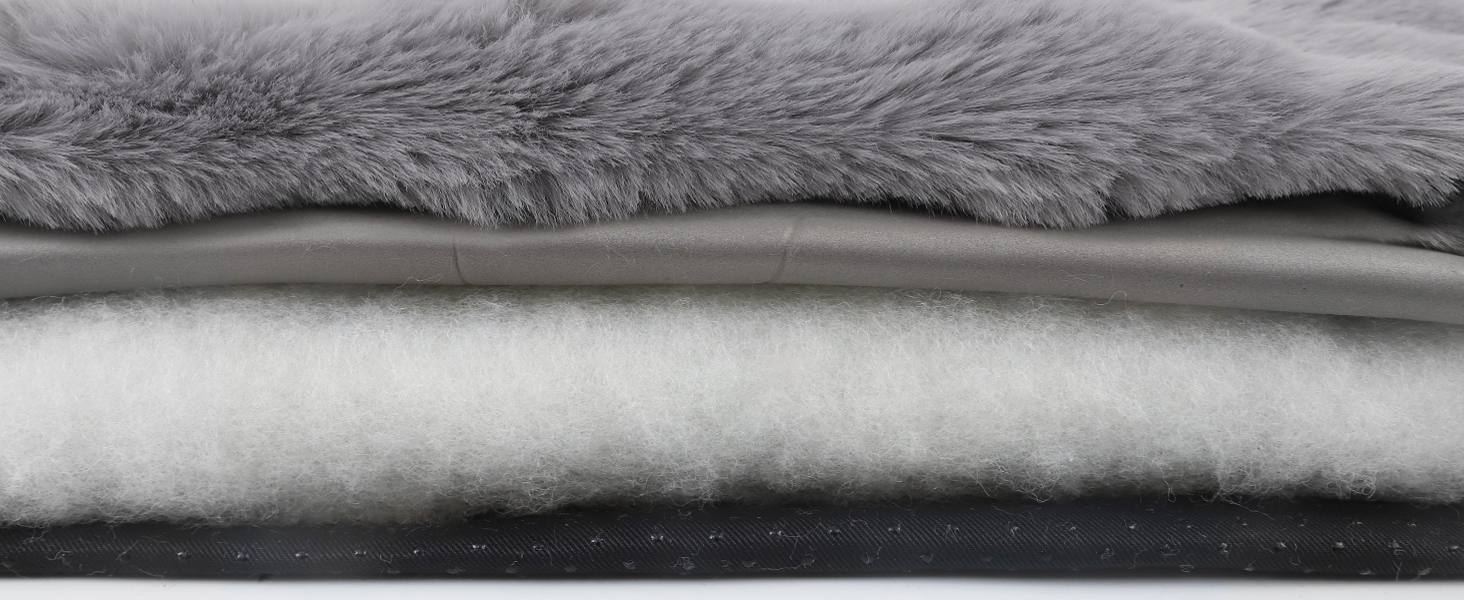 Самогріюча ковдра для тварин Wdmiya 60x45 см, для котів та собак, миюча, фланелева, без електроживлення, для автомобіля. Білий (Сірий, L)