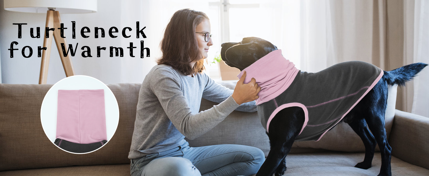 Пуловер для собак IECOii: теплий флісовий пуловер, сорочка, жилетка для собак, сірий колір, розмір L (обхват грудей 48 см)