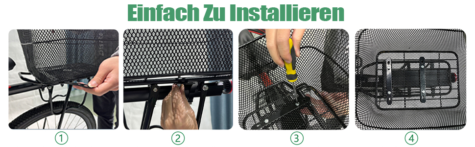 Металевий задній кошик для велосипеда, великий, стабільний, з аксесуарами для монтажу. Підходить для собак, покупок, пікніків, шкільних рюкзаків. Модель L2