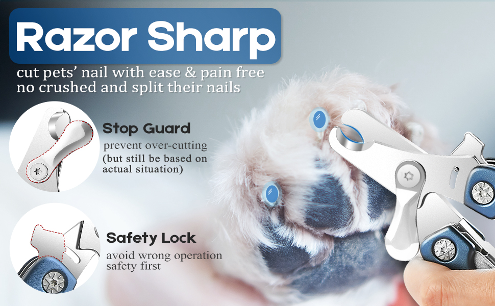 Набір для стрижки кігтів собак TANDD 4-в-1: стрижка, шліфування, захист, для собак та котів (блакитний)