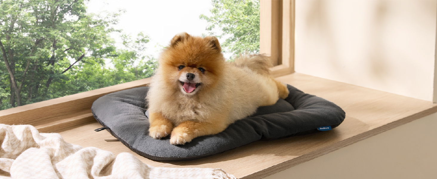 Кілимок для собак BEDSURE - м'який та зручний, 89x56 см, темно-сірий. Підходить для великих та середніх собак, з неслизькою основою.