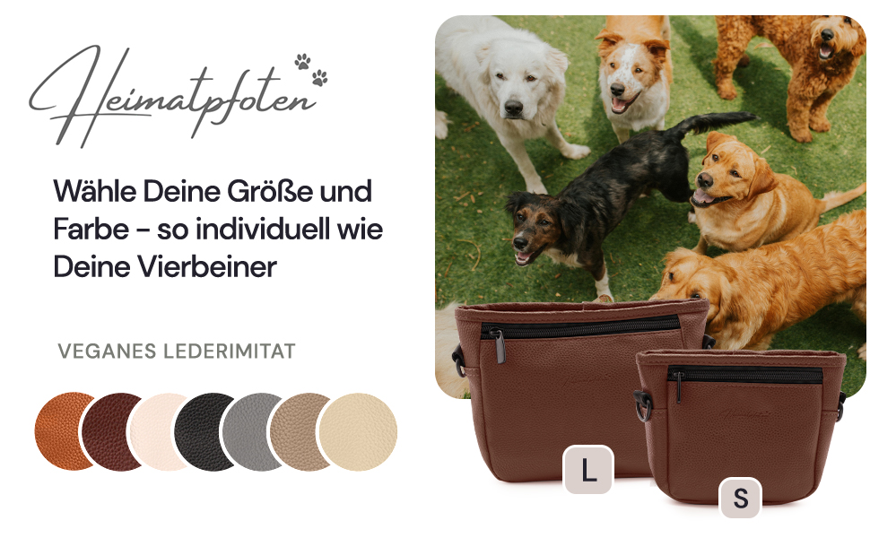 Лекарська сумочка для собак з штучної шкіри - сумка для прогулянок з магнітною застібкою однією рукою - сумка для собачих ласощів (розмір S - темно-коричневий) S Темно-коричневий