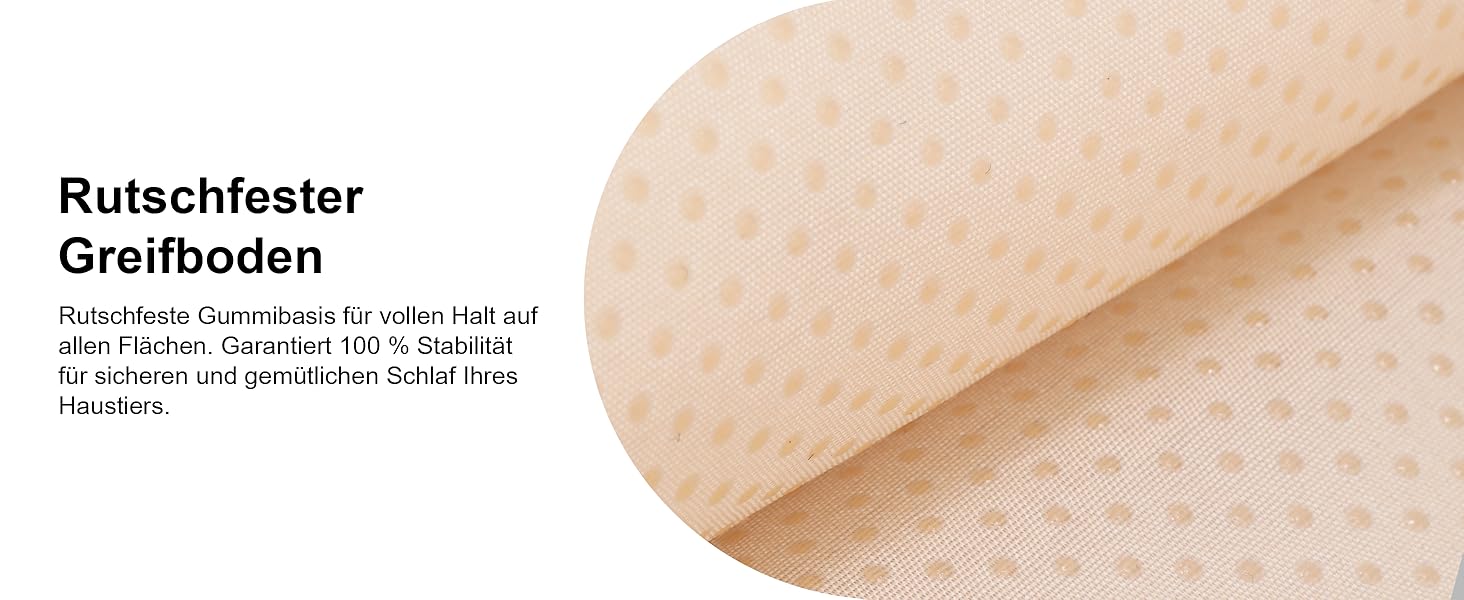 Ліжко для котів FUKUMARU, сіре овальне ліжко-диван з м'яким штучним хутром, філц, 61 см