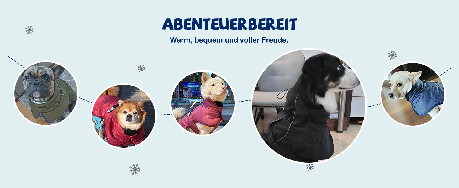 Зимовий теплий одяг для собак ALLSOPETS: куртка з відбиваючими елементами, великий розмір (3XL), Marineblau