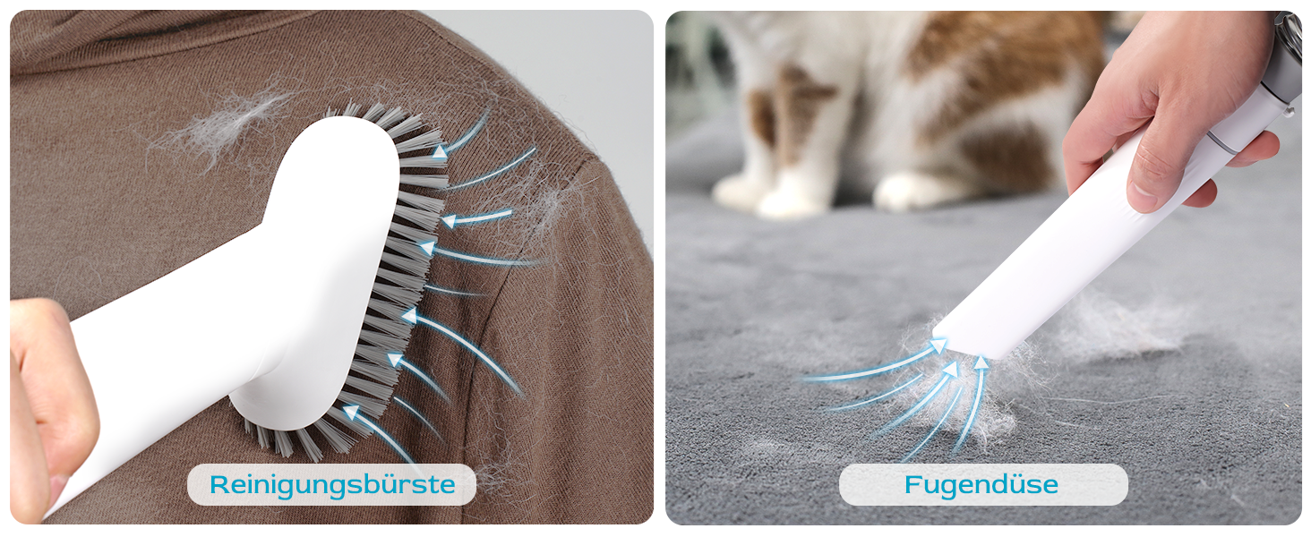 Електрична машинка для стрижки собак Morpilot з пилососом та насадкою-щіткою, 12000Pa, білий колір