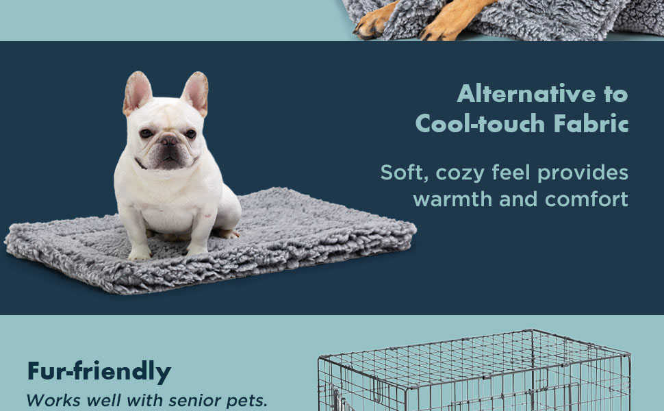 Міцне ліжко для собак Stoutwool - стійке до гризіння, для маленьких порід, 58x41x5 см, сірий