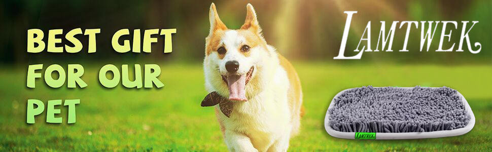 Килимок для собак, розвиваючий, для нюхання, миючий, нековзний, 43 x 53 см, сірий