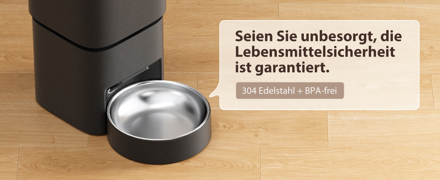 Автомат для годування котів та собак, 5л, чорний. Інтелектуальний диспенсер з програмуванням до 10 прийомів їжі на день