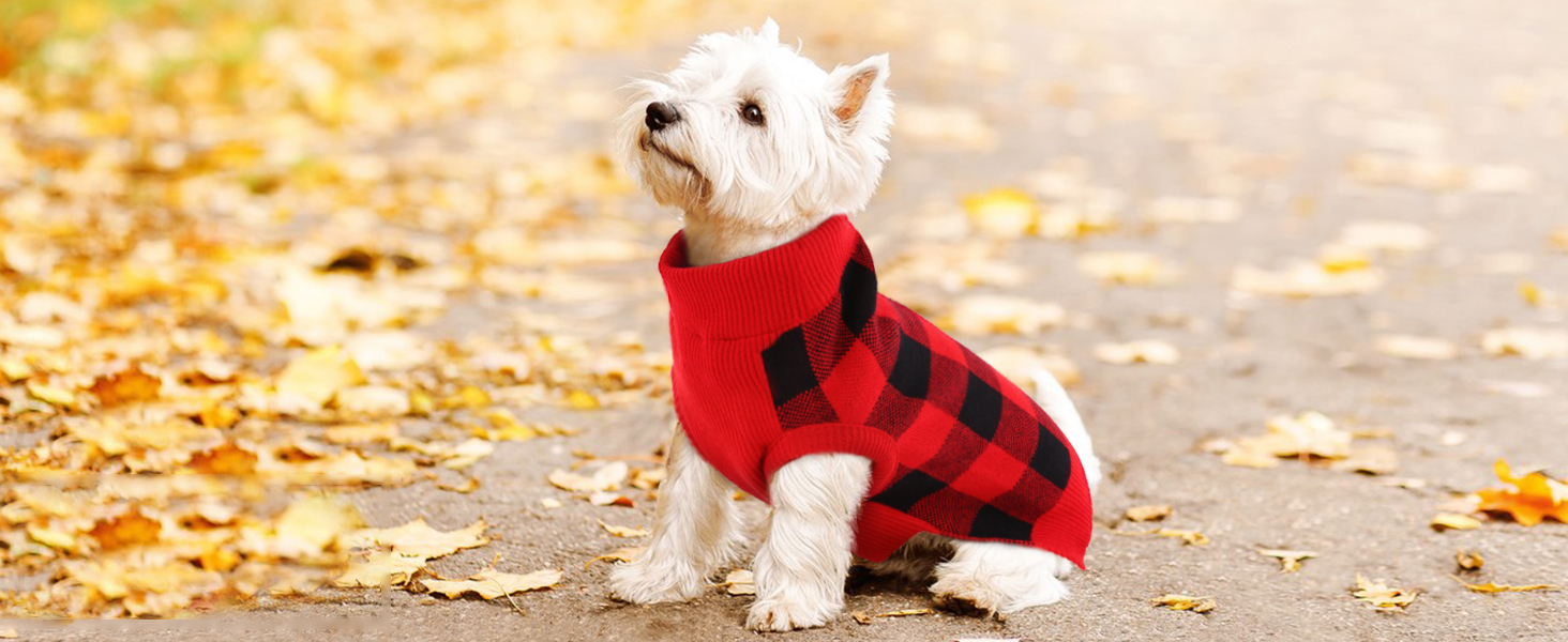 Пуловер для собак KATZINST, теплий флісовий пуловер для маленьких собак, різдвяний пуловер для Французького бульдога, Дакселя, Чихуахуа, Йоркшира, червоно-чорний, XS