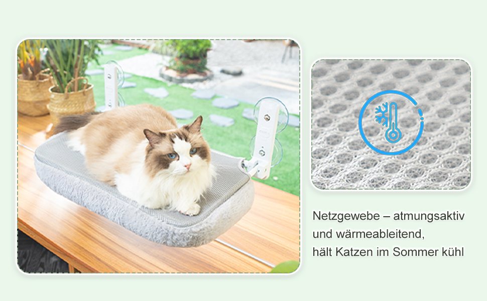 Кішка ліжко гамак для вікна, гамак для котів без мотузки, складане ліжко для котів на вікно з присосками, стабільний гамак для котів, вантажопідйомність 15 кг, сірий колір