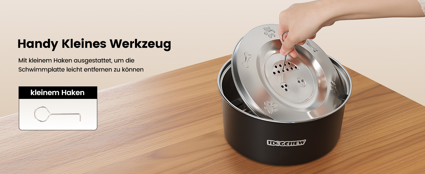 Миска для собак IDOGCHEW 3L з нержавіючої сталі, проти проливання, з антиковзним дном, чорна